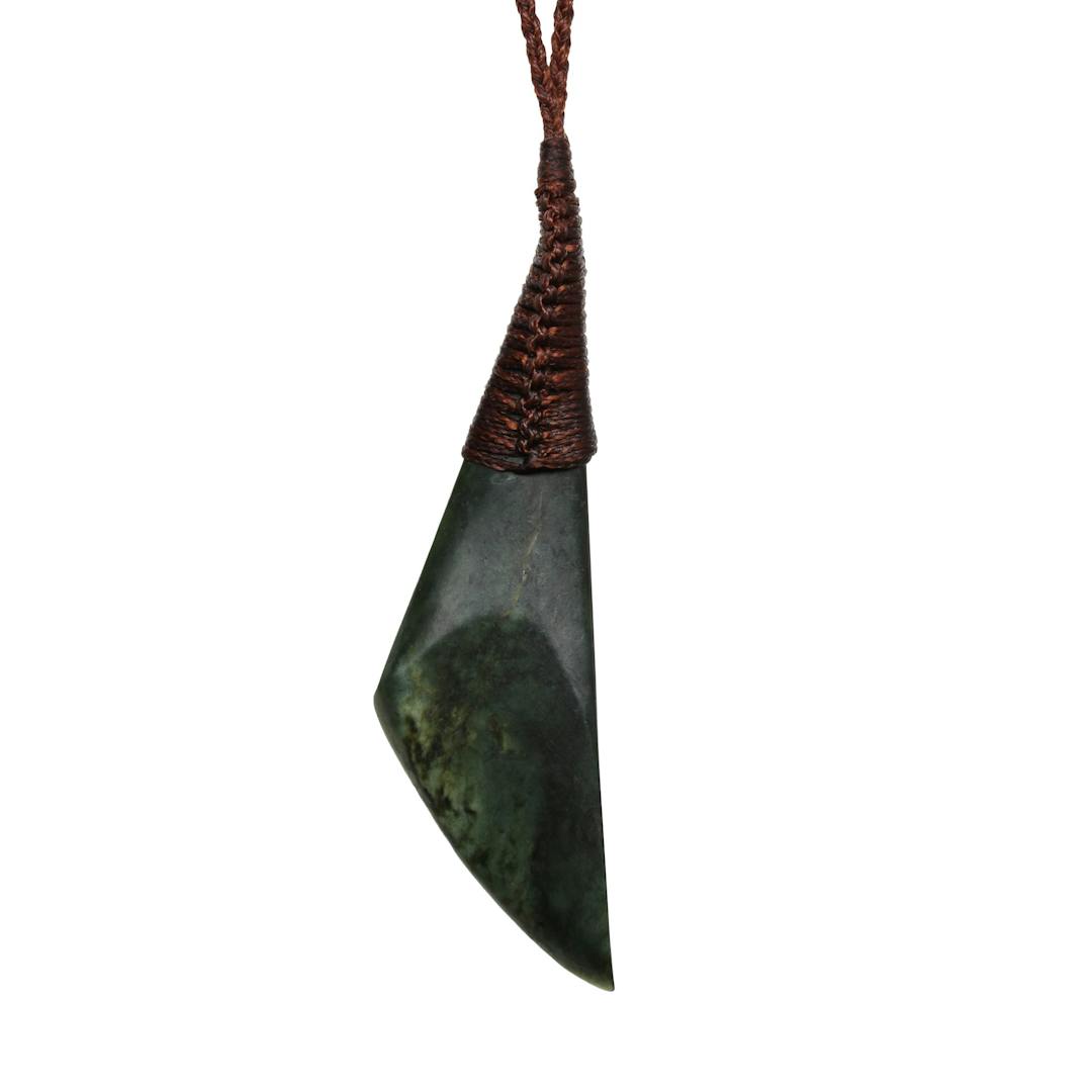 New Zealand Jade Angled Toki Necklace