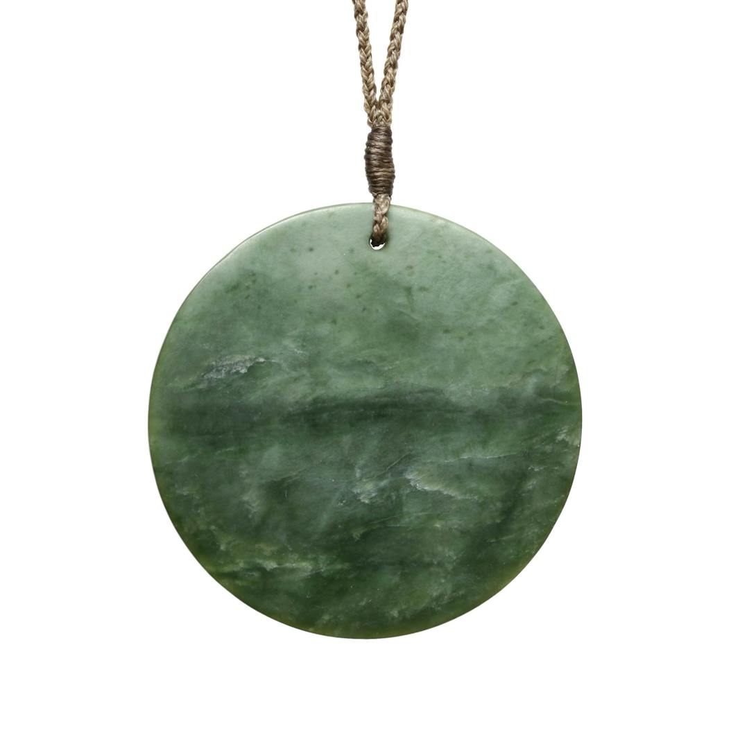 New Zealand Greenstone Disc Necklace