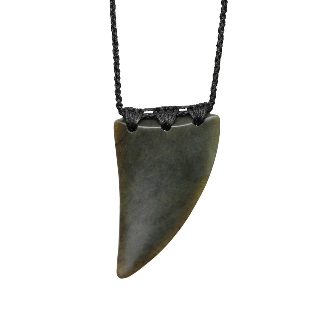 New Zealand Greenstone Tooth Necklace