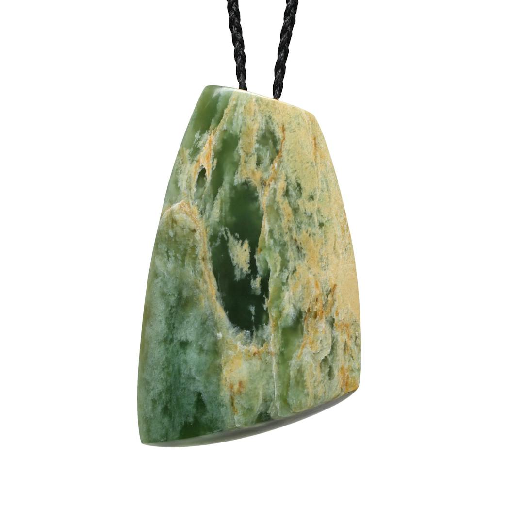 New Zealand Jade Contemporary Drop Necklace