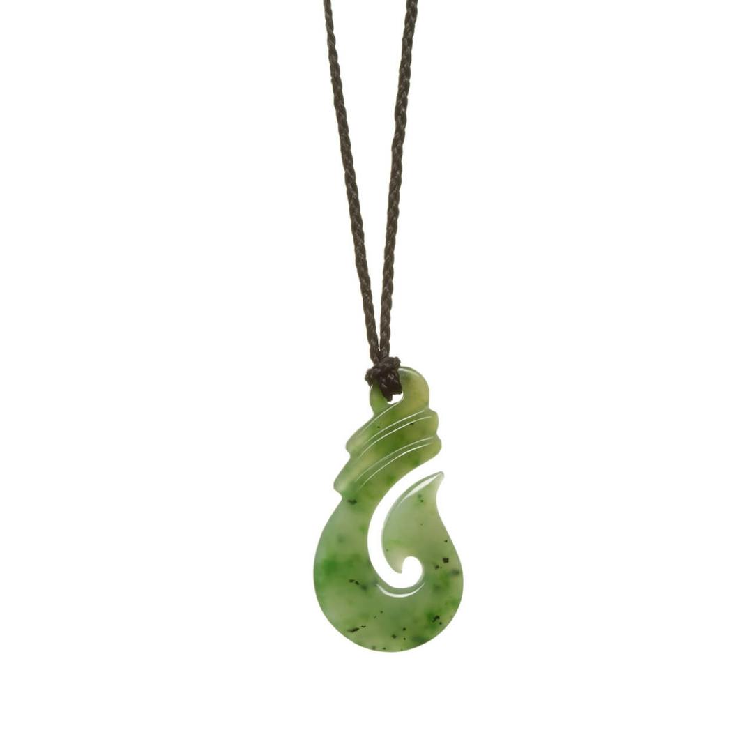 Canadian Jade Classic Fish Hook Necklace